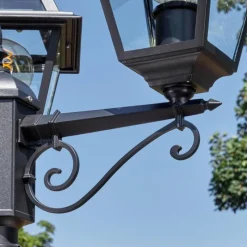 Luminaires Rustiques-hofstein Fornelos Luminaire extérieur, Réverbère, Eclairage de chemin Noir, 3 lumières