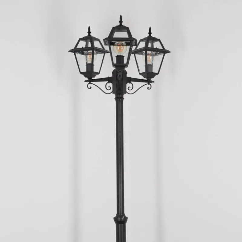 Luminaires Rustiques-hofstein Fornelos Luminaire extérieur, Réverbère, Eclairage de chemin Noir, 3 lumières