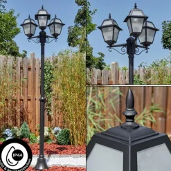 Luminaires Rustiques-hofstein Fornelos Luminaire extérieur, Réverbère, Eclairage de chemin Noir, 3 lumières