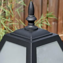 Luminaires Rustiques-hofstein Fornelos Luminaire extérieur, Réverbère, Eclairage de chemin Noir, 3 lumières