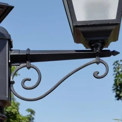 Luminaires Rustiques-hofstein Fornelos Luminaire extérieur, Réverbère, Eclairage de chemin Noir, 3 lumières