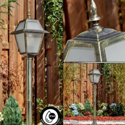 Luminaires Rustiques-hofstein Fornelos Luminaire extérieur, Eclairage de chemin Or, Noir, 1 lumière