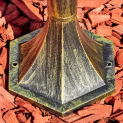 Luminaires Rustiques-hofstein Fornelos Luminaire extérieur, Eclairage de chemin Or, Noir, 1 lumière, Détecteur de mouvement