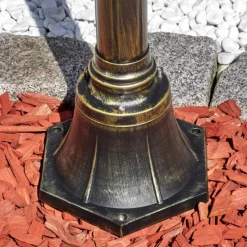 Luminaires Rustiques-hofstein Fornelos Luminaire extérieur, Réverbère, Eclairage de chemin Or, Noir, 1 lumière