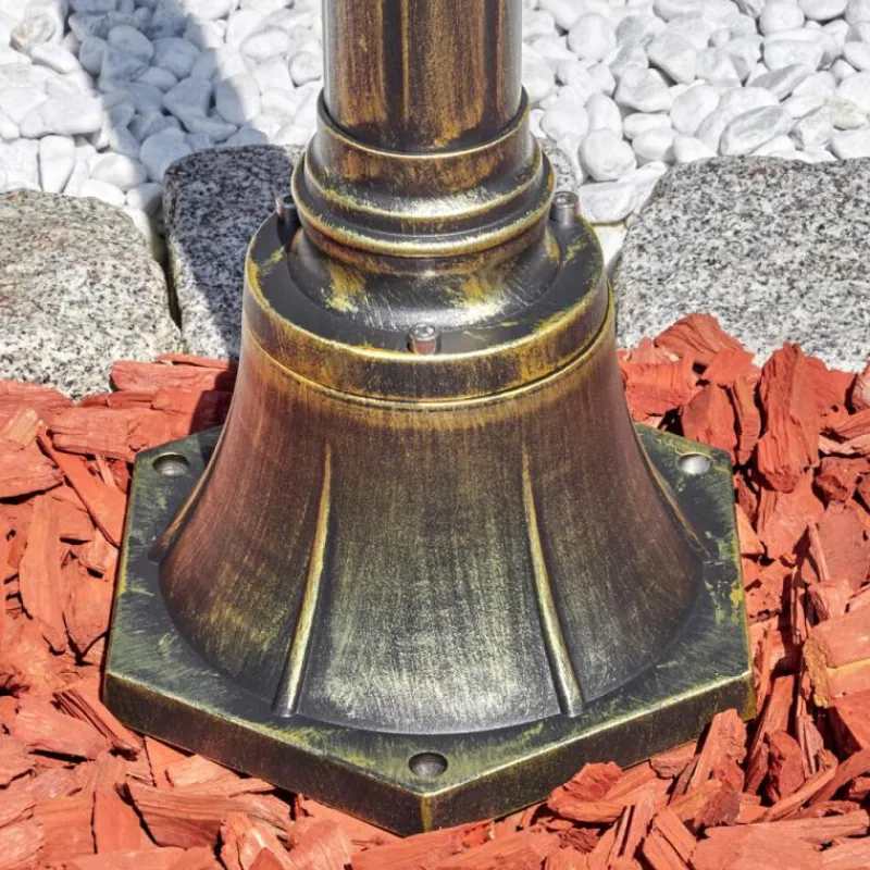 Luminaires Rustiques-hofstein Fornelos Luminaire extérieur, Réverbère, Eclairage de chemin Or, Noir, 2 lumières