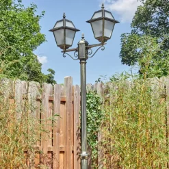 Luminaires Rustiques-hofstein Fornelos Luminaire extérieur, Réverbère, Eclairage de chemin Or, Noir, 2 lumières