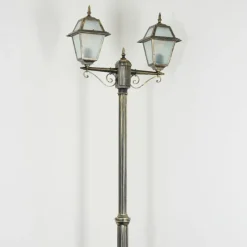 Luminaires Rustiques-hofstein Fornelos Luminaire extérieur, Réverbère, Eclairage de chemin Or, Noir, 2 lumières