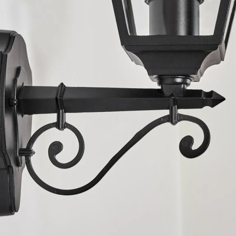 Luminaires Rustiques-hofstein Fornelos Luminaire extérieur, Lampe murale d´extérieur, Applique murale Noir, 1 lumière