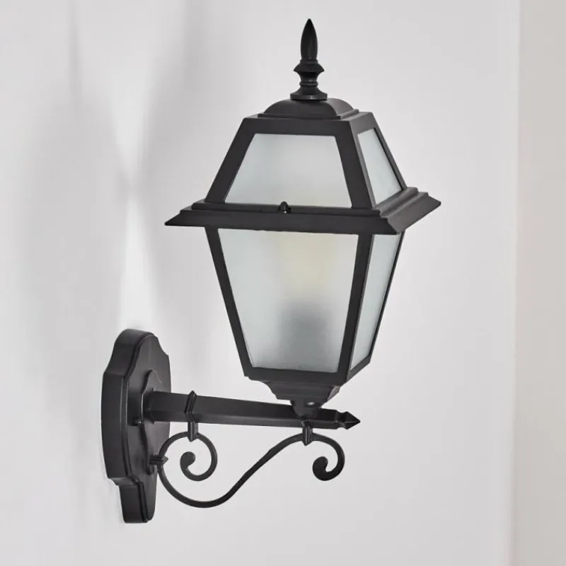 Luminaires Rustiques-hofstein Fornelos Luminaire extérieur, Lampe murale d´extérieur, Applique murale Noir, 1 lumière