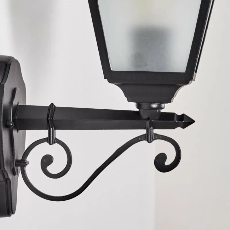 Luminaires Rustiques-hofstein Fornelos Luminaire extérieur, Lampe murale d´extérieur, Applique murale Noir, 1 lumière