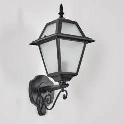 Luminaires Rustiques-hofstein Fornelos Luminaire extérieur, Lampe murale d´extérieur, Applique murale Noir, 1 lumière