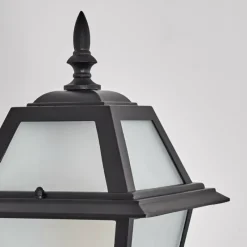 Luminaires Rustiques-hofstein Fornelos Luminaire extérieur, Lampe murale d´extérieur, Applique murale Noir, 1 lumière, Détecteur de mouvement