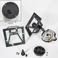 Luminaires Rustiques-hofstein Fornelos Luminaire extérieur, Lampe murale d´extérieur, Applique murale Noir, 1 lumière