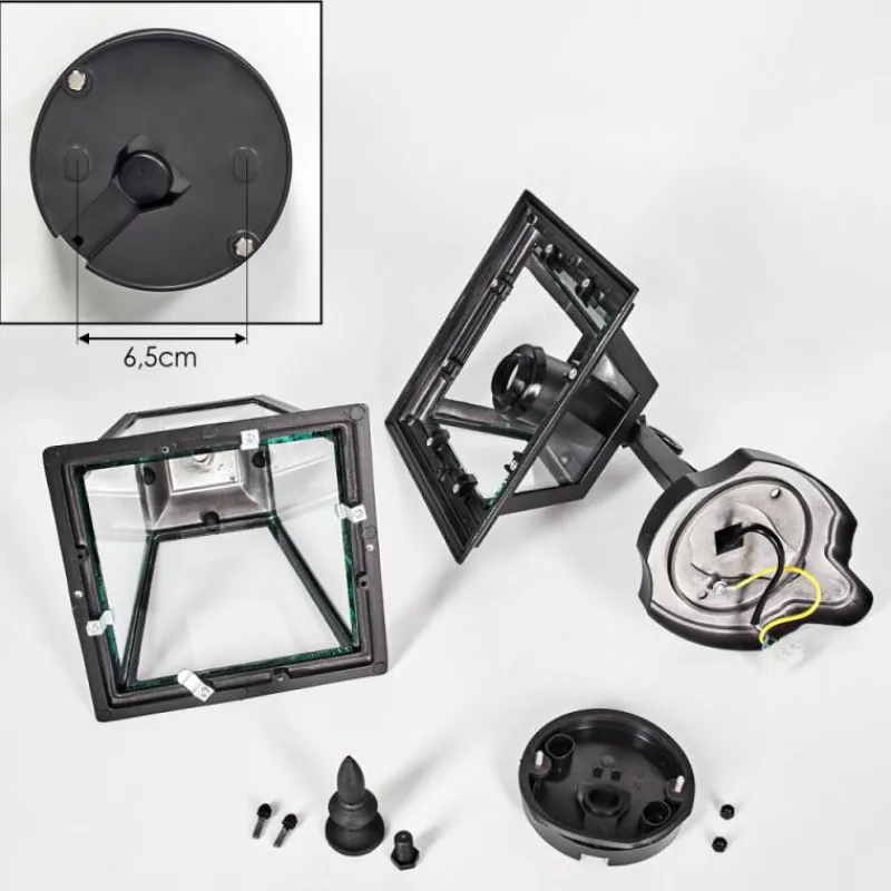 Luminaires Rustiques-hofstein Fornelos Luminaire extérieur, Lampe murale d´extérieur, Applique murale Noir, 1 lumière