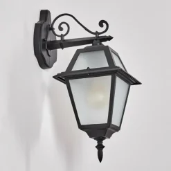 Luminaires Rustiques-hofstein Fornelos Luminaire extérieur, Lampe murale d´extérieur, Applique murale Noir, 1 lumière