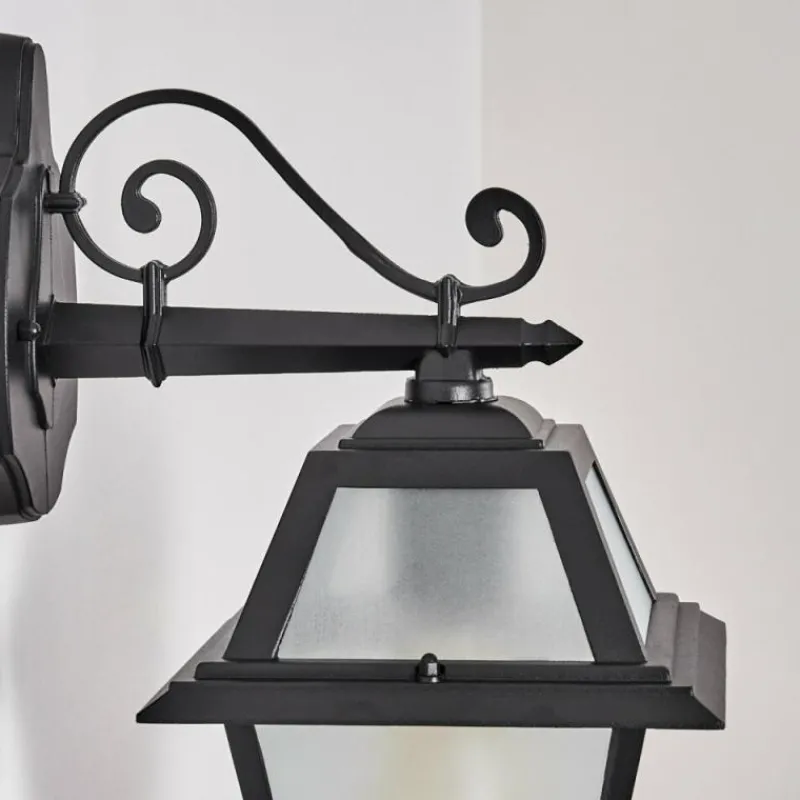 Luminaires Rustiques-hofstein Fornelos Luminaire extérieur, Lampe murale d´extérieur, Applique murale Noir, 1 lumière