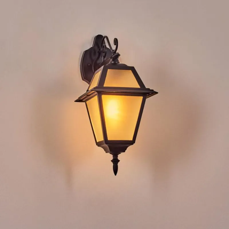 Luminaires Rustiques-hofstein Fornelos Luminaire extérieur, Lampe murale d´extérieur, Applique murale Noir, 1 lumière