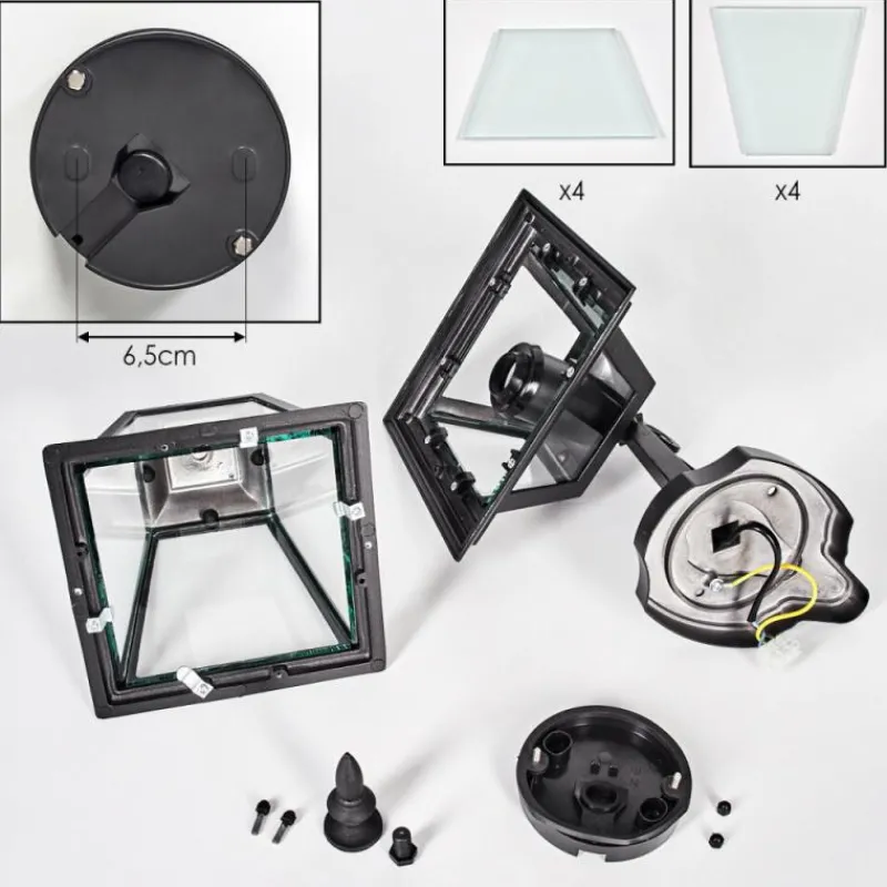 Luminaires Rustiques-hofstein Fornelos Luminaire extérieur, Lampe murale d´extérieur, Applique murale Noir, 1 lumière