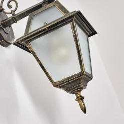 Luminaires Rustiques-hofstein Fornelos Luminaire extérieur, Lampe murale d´extérieur, Applique murale Or, Noir, 1 lumière