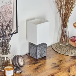 Lampes En Tissu-hofstein Forshyttan Lampe à poser Gris, Blanc, 1 lumière