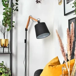 Lampes En Tissu-hofstein Fridene Lampadaire Écru, Noir, 1 lumière