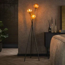 hofstein Fuensalida Lampadaire Anthracite, 3 lumières