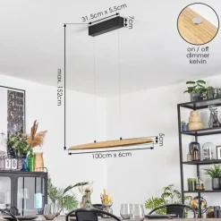 Lampes Vintages & Rétros-hofstein Fugelsta Suspension, Suspension LED Noir, 1 lumière