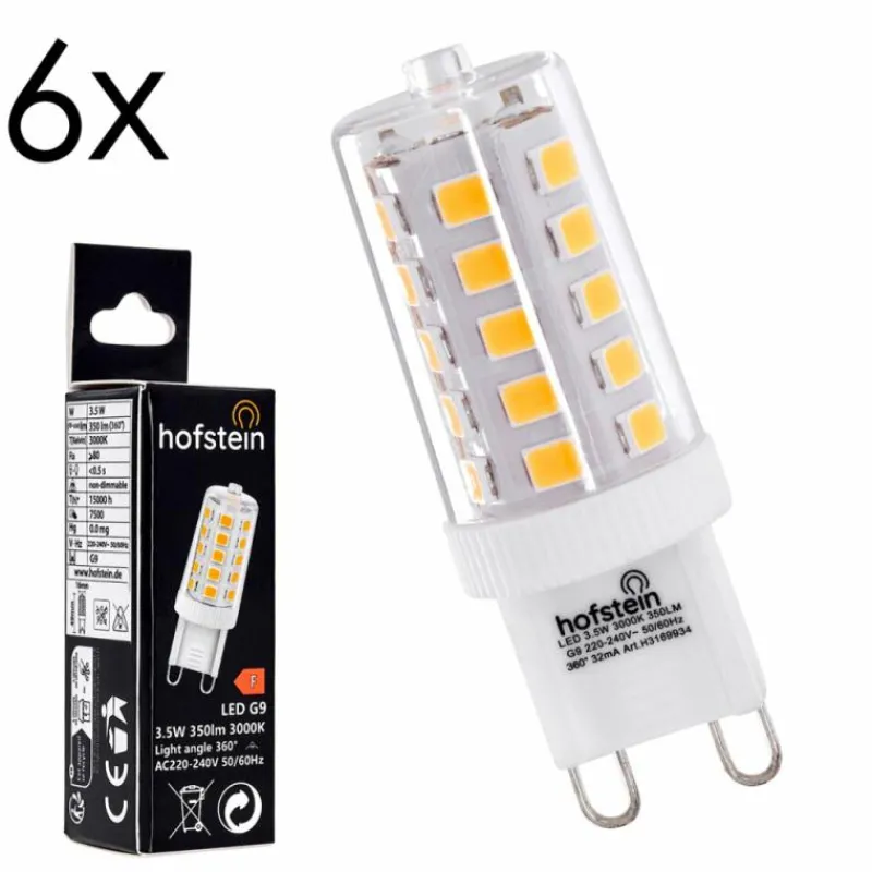 hofstein G9 LED 3 Watt blanc chaud 330 Lumen