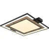 Lampes En Bois-Luminaires Globo Lighting GABALDO Plafonnier LED Couleur bois, Noir, Blanc, 1 lumière