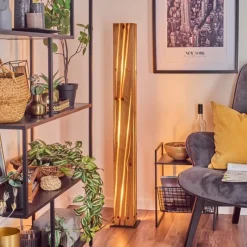 Luminaires Scandinaves-hofstein Gaden Lampadaire Noir, 3 lumières