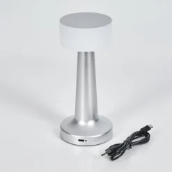 hofstein Gallboda Lampe à poser LED Argenté, 1 lumière