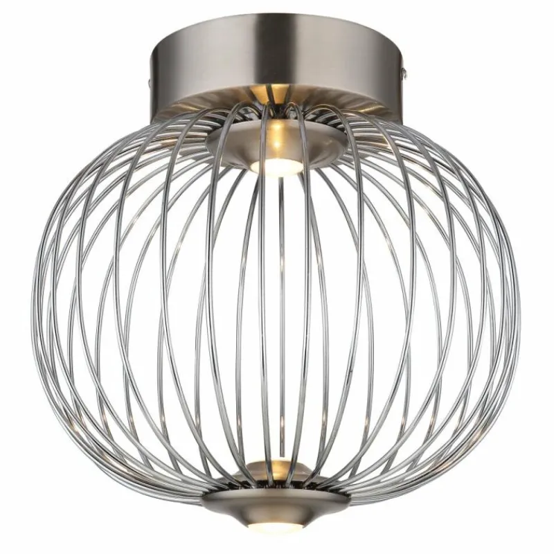 Luminaires Globo Lighting Galway Plafonnier LED Nickel mat, 1 lumière* Éclairage Led