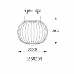 Luminaires Globo Lighting Galway Plafonnier LED Nickel mat, 1 lumière* Éclairage Led