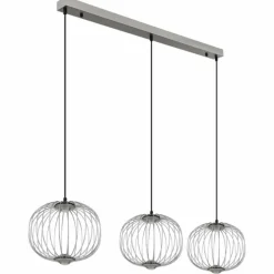 Luminaires Globo Lighting Galway Suspension LED Nickel mat, 1 lumière* Éclairage Led