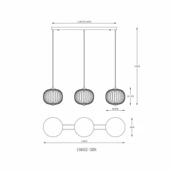 Luminaires Globo Lighting Galway Suspension LED Nickel mat, 1 lumière* Éclairage Led