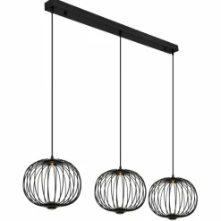 Luminaires Globo Lighting Galway Suspension LED Noir, 1 lumière* Éclairage Led