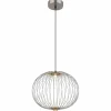 Luminaires Globo Lighting Galway Suspension LED Nickel mat, 1 lumière* Éclairage Led