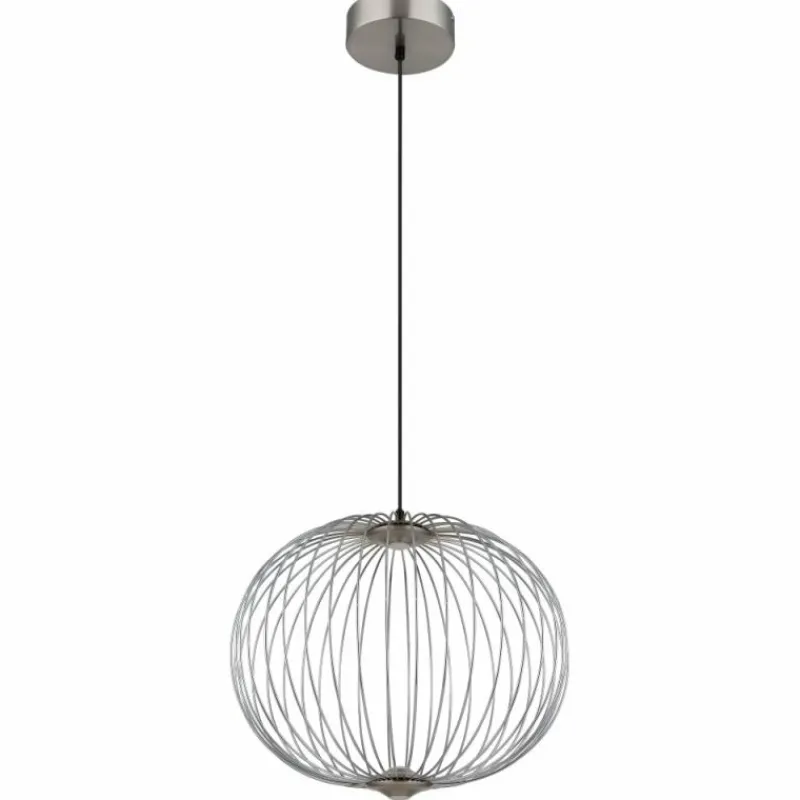 Luminaires Globo Lighting Galway Suspension LED Nickel mat, 1 lumière* Éclairage Led