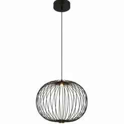 Luminaires Globo Lighting Galway Suspension LED Noir, 1 lumière* Éclairage Led