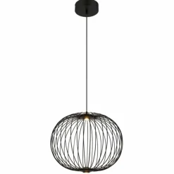 Luminaires Globo Lighting Galway Suspension LED Noir, 1 lumière* Éclairage Led
