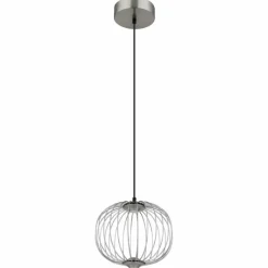Luminaires Globo Lighting Galway Suspension LED Nickel mat, 1 lumière* Éclairage Led