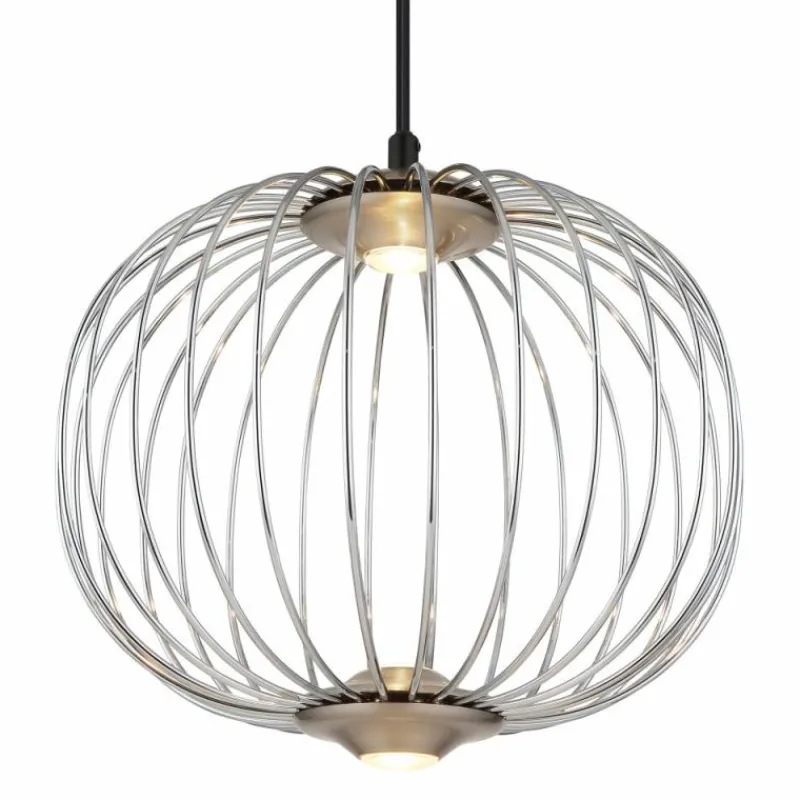 Luminaires Globo Lighting Galway Suspension LED Nickel mat, 1 lumière* Éclairage Led
