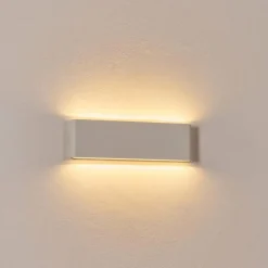 hofstein Gamas Lampe murale d´extérieur, Luminaire de salle de bain, Applique murale, Spot mural Blanc, 1 lumière