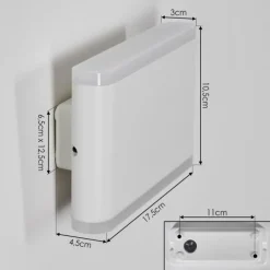 hofstein Gamas Lampe murale d´extérieur, Applique murale Blanc, 1 lumière