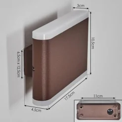 hofstein Gamas Lampe murale d´extérieur, Applique murale Brun, Rouille, 1 lumière