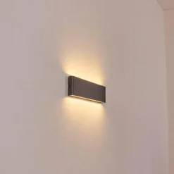 hofstein Gamas Lampe murale d´extérieur, Luminaire de salle de bain, Applique murale, Spot mural Anthracite, 1 lumière