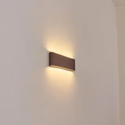 hofstein Gamas Lampe murale d´extérieur, Luminaire de salle de bain, Applique murale, Spot mural Rouille, 1 lumière