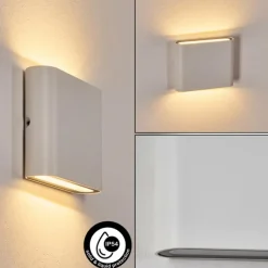 hofstein Gamas Lampe murale d´extérieur, Luminaire de salle de bain, Luminaire Up & Down, Applique murale Blanc, 1 lumière