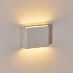 hofstein Gamas Lampe murale d´extérieur, Luminaire de salle de bain, Luminaire Up & Down, Applique murale Blanc, 1 lumière