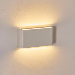 hofstein Gamas Lampe murale d´extérieur, Luminaire de salle de bain, Luminaire Up & Down, Applique murale Blanc, 1 lumière